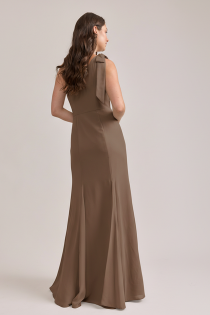 Rowan Chiffon Dress | Made To Order | Truffle