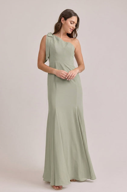 Rowan Chiffon Dress | Made To Order | Silver Sage