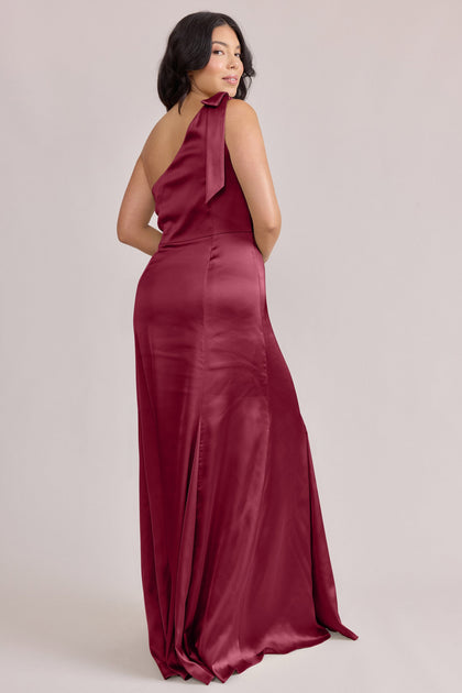 Rowan Satin Dress | Made To Order | Berry