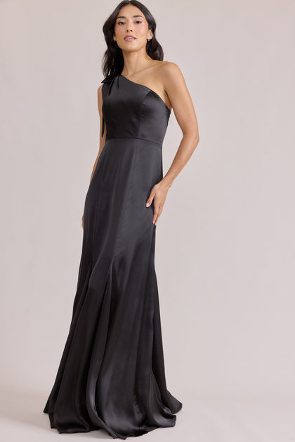 Rowan Satin Dress | Made To Order | Black