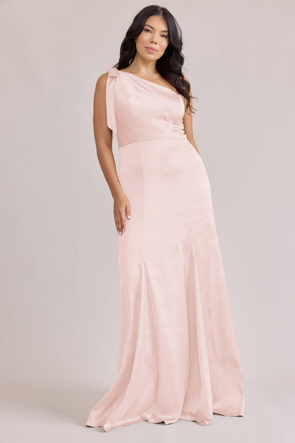 Rowan Satin Dress | Made To Order | Blush