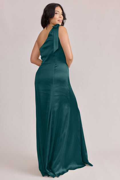 Rowan Satin Dress | Made To Order | Emerald