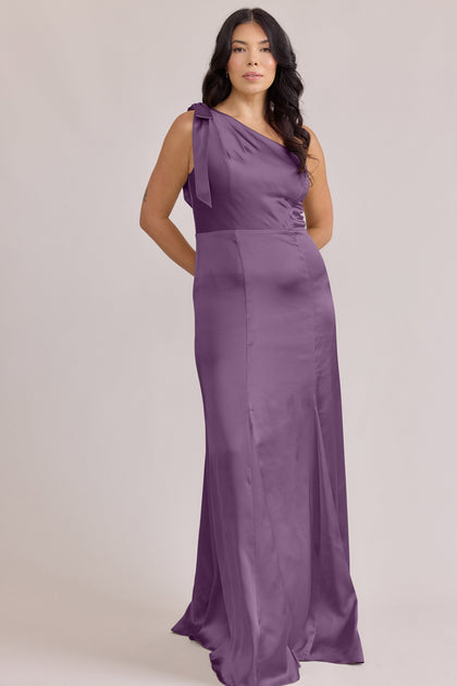 Rowan Satin Dress | Made To Order | Dusty Plum