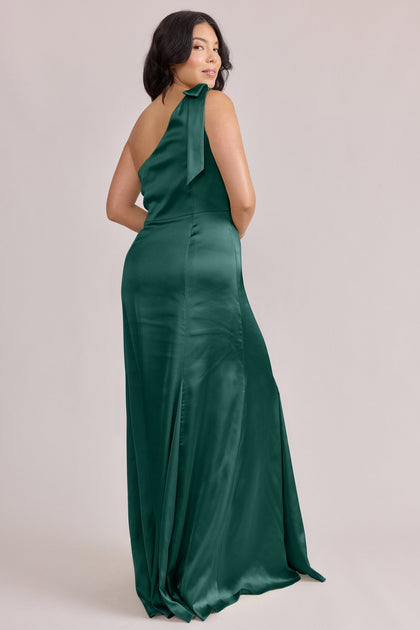 Rowan Satin Dress | Made To Order | Emerald