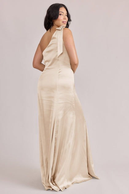 Rowan Satin Dress | Made To Order | Gold Champagne