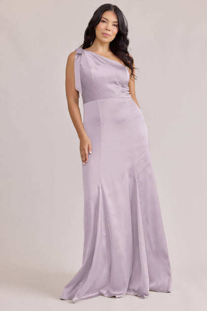 Rowan Satin Dress | Made To Order | Lilac