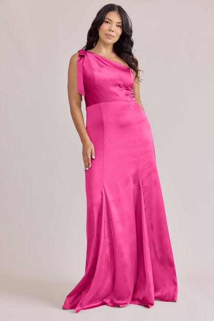 Rowan Satin Dress | Made To Order | Malibu Pink