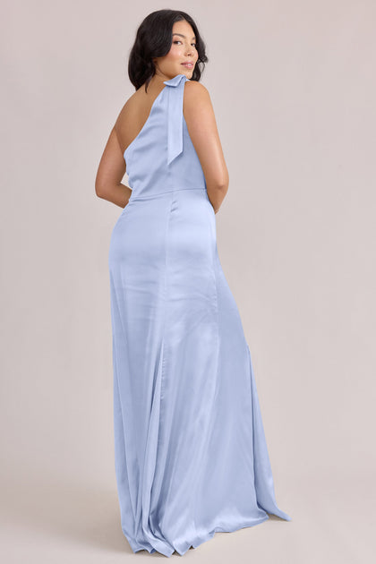 Rowan Satin Dress | Made To Order | Periwinkle