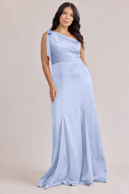 Rowan Satin Dress | Made To Order | Periwinkle