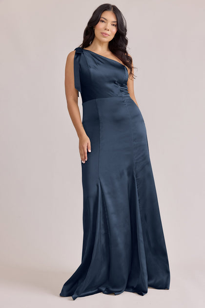 Rowan Satin Dress | Made To Order | Romantic Blue