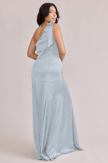 Rowan Satin Dress | Made To Order | Sky Blue