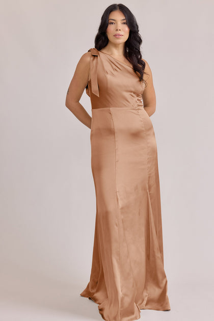 Rowan Satin Dress | Made To Order | Toffee