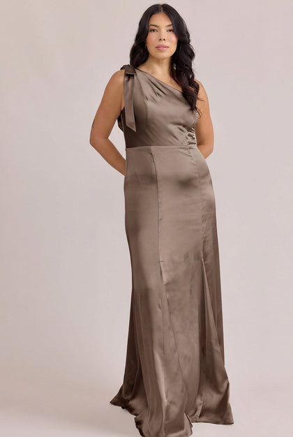 Rowan Satin Dress | Made To Order | Truffle
