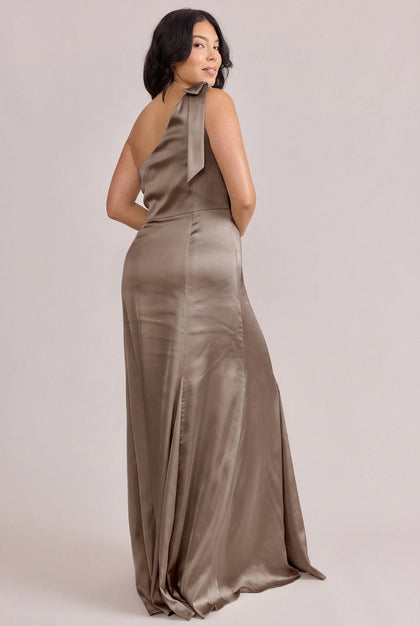 Rowan Satin Dress | Made To Order | Truffle