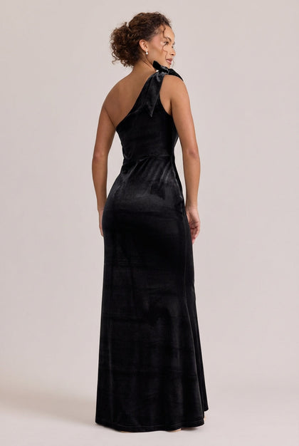 Rowan Velvet Dress | Made To Order | Black