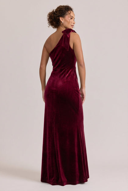 Rowan Velvet Dress | Made To Order | Burgundy
