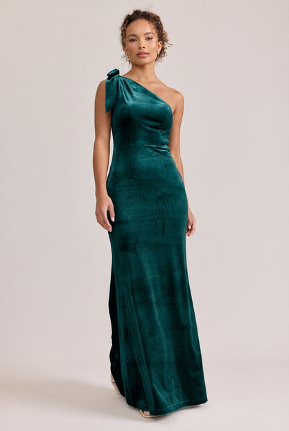 Rowan Velvet Dress | Made To Order | Emerald
