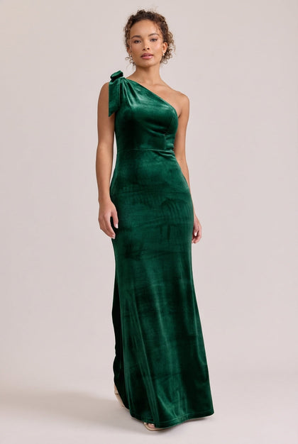 Rowan Velvet Dress | Made To Order | Emerald