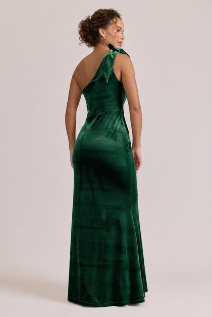 Rowan Velvet Dress | Made To Order | Emerald