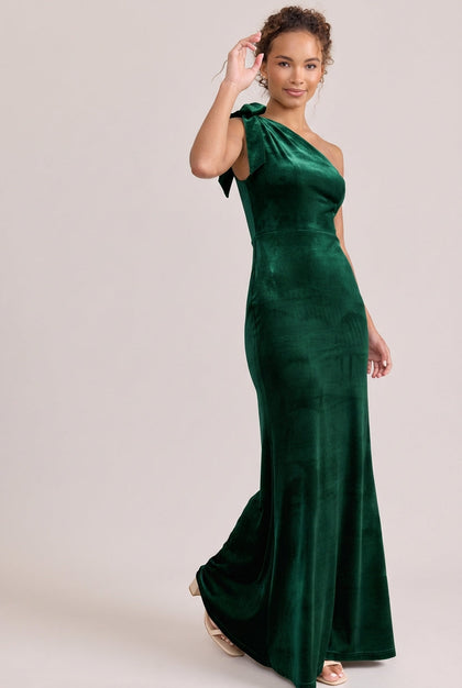 Rowan Velvet Dress | Made To Order | Emerald
