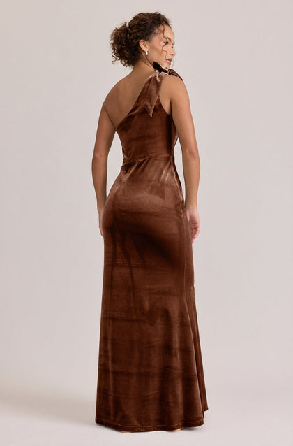 Rowan Velvet Dress | Made To Order | Mahogany