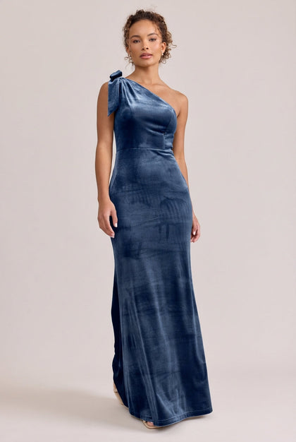 Rowan Velvet Dress | Made To Order | Royal Blue
