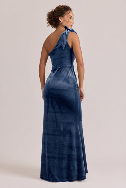 Rowan Velvet Dress | Made To Order | Royal Blue