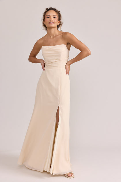 Model: Erica; Size: 4; Color: Champagne