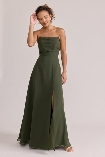 Model: Erica; Size: Small; Color: Deep Olive