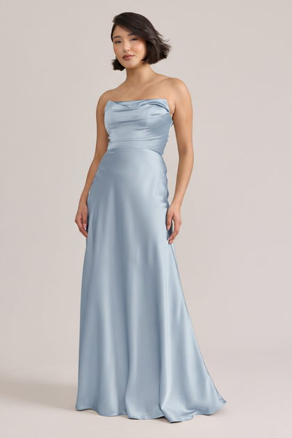 Rumi Satin Dress | Sky Blue