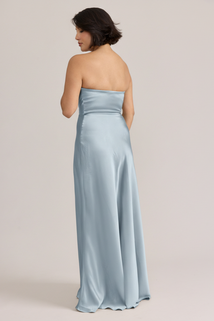 Rumi Satin Dress | Sky Blue