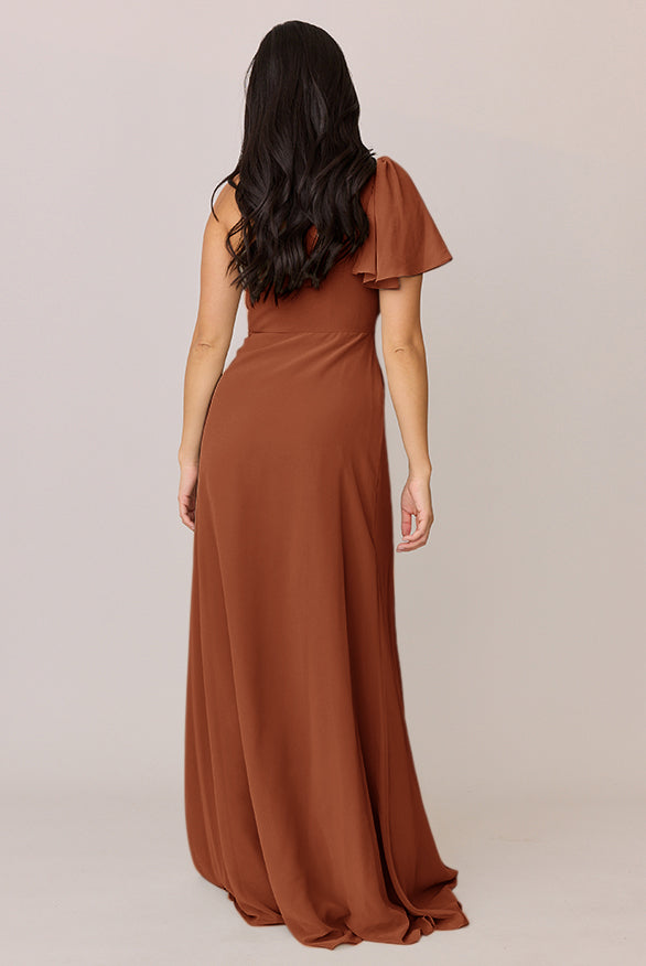 Sample Rust Navea Convertible Chiffon Dress | Ready To Ship 6 Sample Rust Navea Convertible Chiffon Dress | Ready To Ship 6
