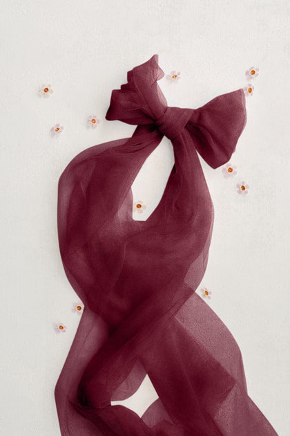 Tulle Sash | Made To Order | Cabernet