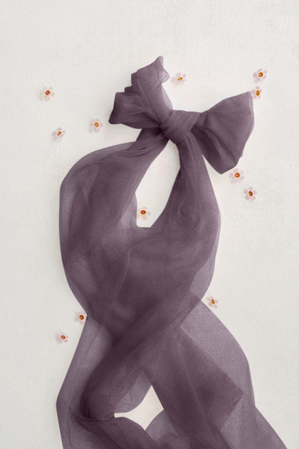 Tulle Sash | Made To Order | Dusty Purple