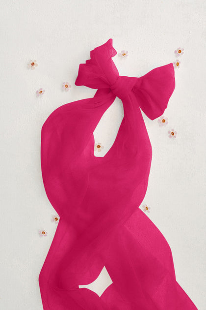 Tulle Sash | Made To Order | Hot Pink