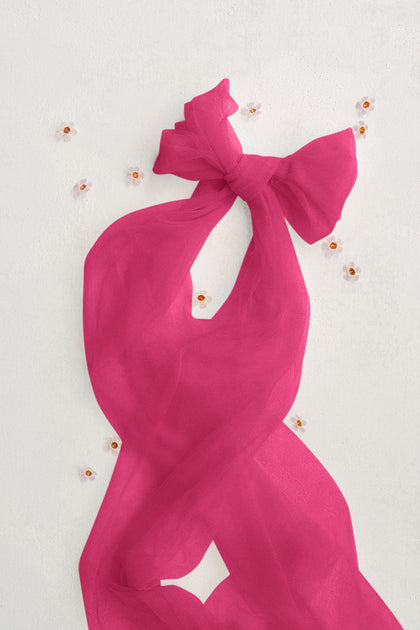 Tulle Sash | Made To Order | Malibu Pink