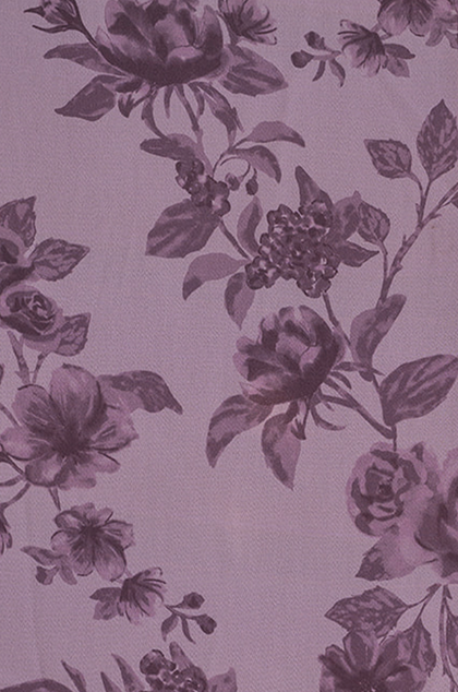 Pre-Cut Satin Floral Print Fabric By Yard | Lilac Bouquet