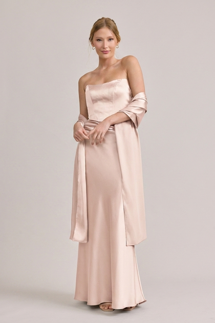 Satin Shawl | Made To Order | Blush