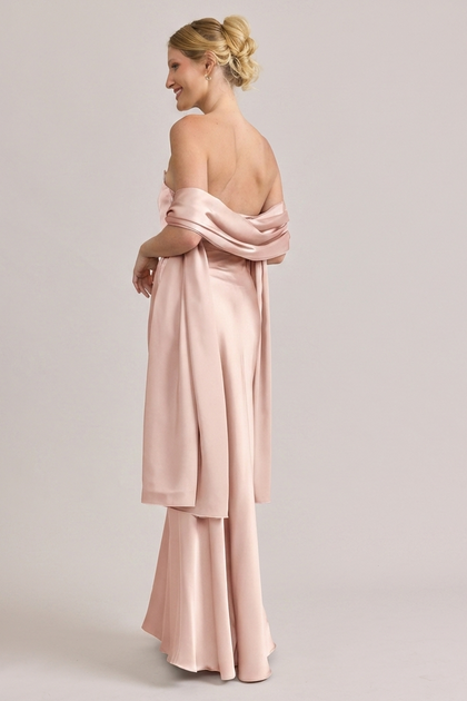 Satin Shawl | Made To Order | Blush