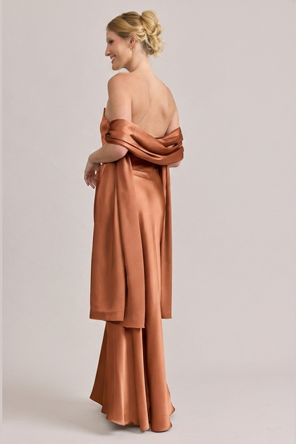 Satin Shawl | Made To Order | Copper