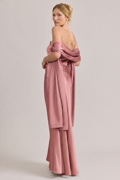 Satin Shawl | Made To Order | Desert Rose