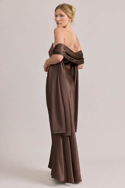 Satin Shawl | Made To Order | Espresso