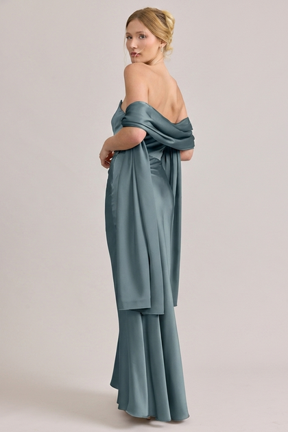 Satin Shawl | Made To Order | Eucalyptus