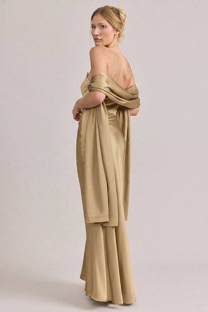 Satin Shawl | Made To Order | Honey Beige