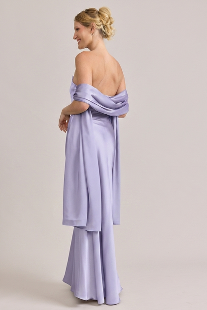Satin Shawl | Made To Order | Light Lavender
