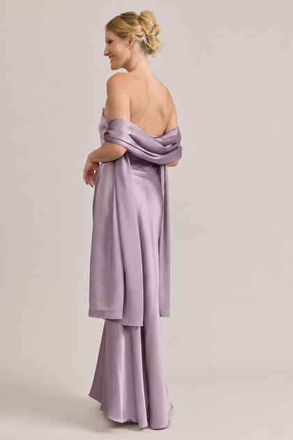 Satin Shawl | Made To Order | Lilac