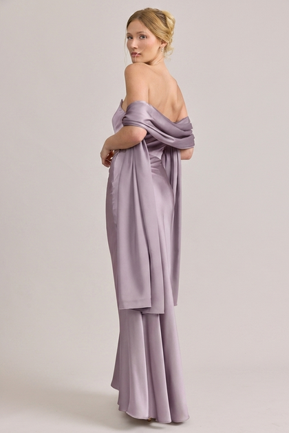 Satin Shawl | Made To Order | Lilac