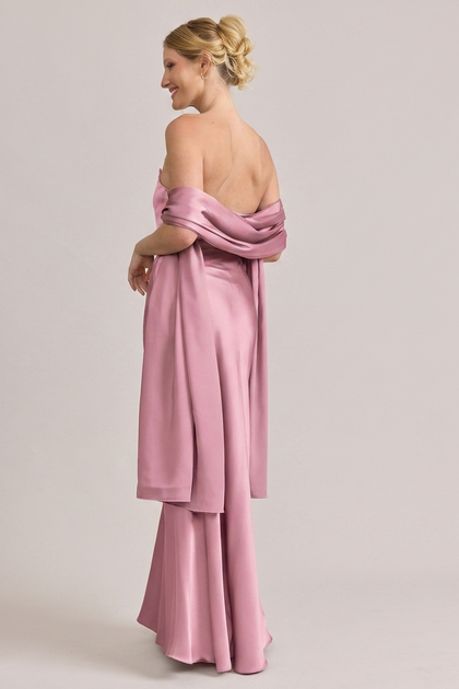 Satin Shawl | Made To Order | Rosette