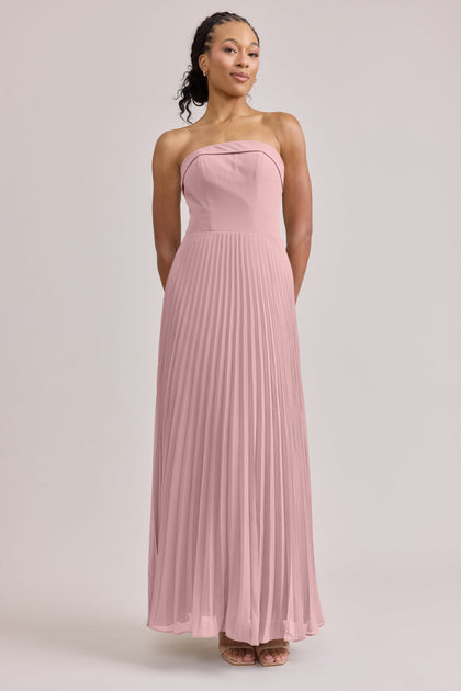 Saylor Chiffon Pleated Dress | Made To Order | Blushing Bride