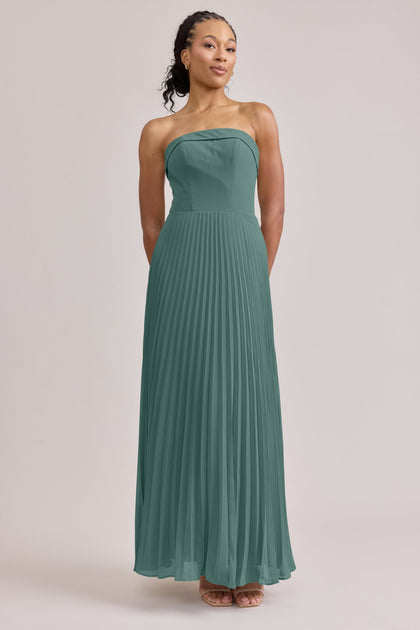 Saylor Chiffon Pleated Dress | Made To Order | Rosemary